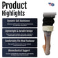 RCAI Leaf Spring Orthosis in beige and black, lightweight AFO brace made in the USA for foot drop, featuring a black calf.