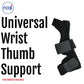 Black Universal Wrist Thumb Support brace with adjustable straps, made in the USA by RCAI, ideal for pain relief and.
