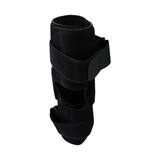 Black wrap knee brace with adjustable hook-and-loop straps, open patella design, made in the USA, best orthopedic braces by.