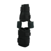 Black Flex POP Knee brace by RCAI with adjustable straps and padded supports, made in the USA, designed for optimal joint.