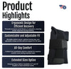 RCAI wrist extension splint features ergonomic design text highlights breathable material, adjustable fit, and extended.