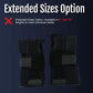 Pair of black RCAI wrist extension splints with adjustable straps and breathable ergonomic design, featuring extended sizes.