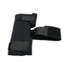 Black RCAI wrist extension splint with adjustable Velcro straps, breathable ergonomic design, made in the USA, top-quality.