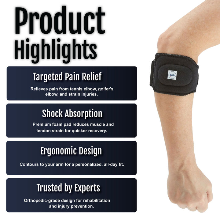 RCAI Tennis Elbow Brace – Pain Relief for Tendonitis & Sports Injuries