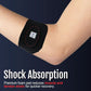 Black RCAI tennis elbow brace with premium foam pad on inner elbow, made in the USA, designed for muscle and tendon.