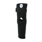 Black RCAI hinged elbow sleeve with adjustable Velcro strap, made in the USA, designed for advanced pain relief and.