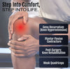 Man wearing RCAI Knee Cage Orthosis on bent knee with highlighted pain points, made in the USA, b2b ortropedics wholesale,.