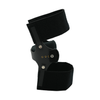 RCAI knee cage orthosis with black adjustable straps and sturdy gray hinge frame, made in the USA, best orthopedic braces.