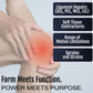 Pediatric Semi-Rigid Ratchet POP Knee Brace on child’s knee with light skin, highlighting support areas; text overlays show.