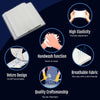 White pediatric abdominal binder with smooth fabric, featuring Velcro closure, breathable material, and high elasticity,.