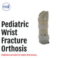 White pediatric wrist fracture orthosis brace with adjustable straps, made in the USA, best orthopedic braces by RCAI for.