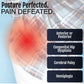 Blue and gray plaid Hip Abduction Orthosis Girdle worn on waist, highlighting pain relief points, made in the USA, best.