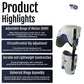 Hip abduction orthosis with adjustable range of motion up to 120°, circumferential hip adjustment with padded back belt,.