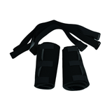 Black pediatric post operative pin knee brace accessory kit with adjustable straps, made in the USA, best orthopedic braces.