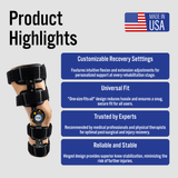 RCAI Post-Operative ROM Knee Brace – Adjustable Support for Recovery