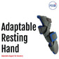 RCAI adaptable resting hand brace in gray with blue trim, adjustable straps, made in the USA, best orthopedic braces for B2B .