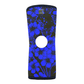 Black and blue floral RCAI reversible knee sleeve with open patella, made in the USA, best orthopedic braces for B2B.