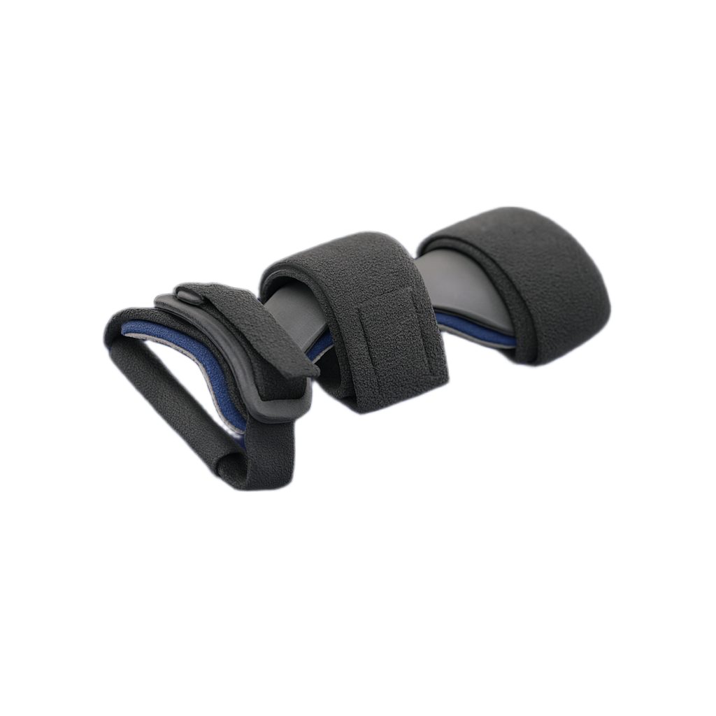 Black RCAI dorsal carpal tunnel splint with adjustable straps, made in the USA, best orthopedic brace for wrist support,.