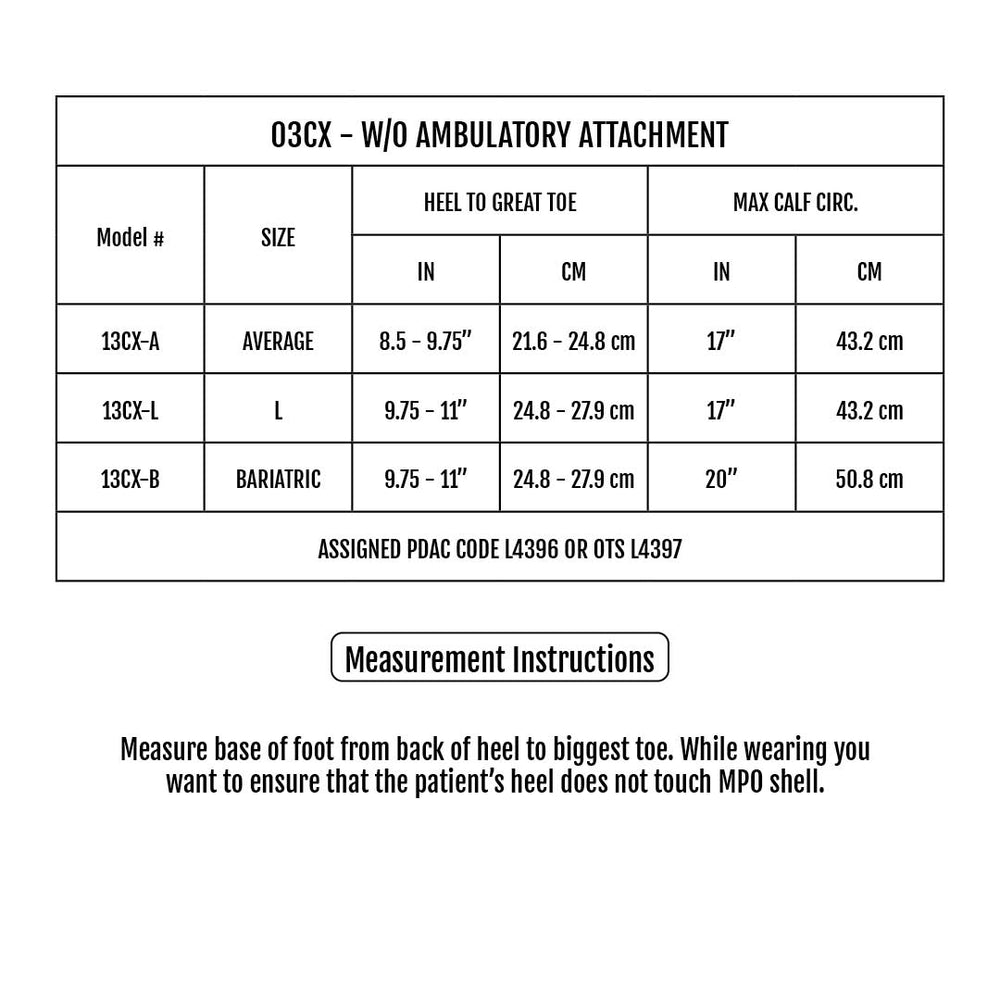 Sizing Chart