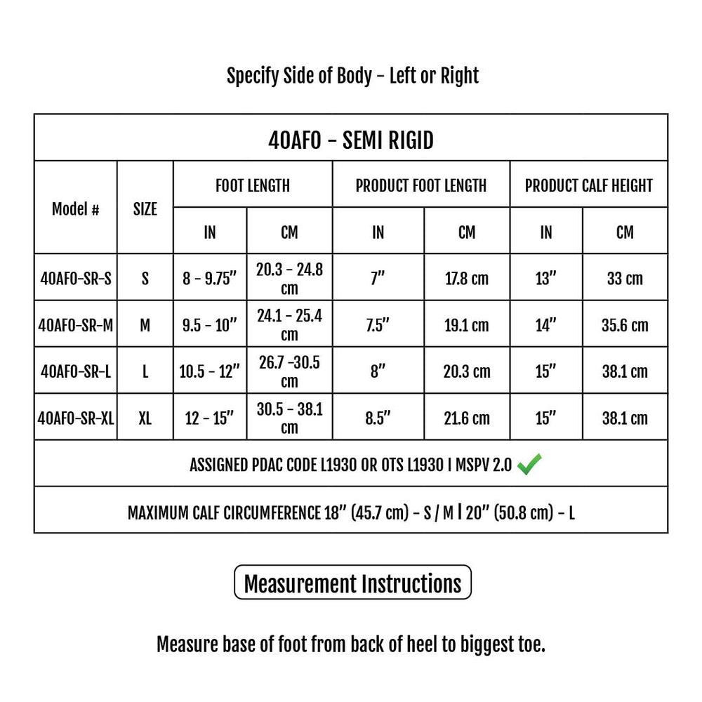 Sizing Chart