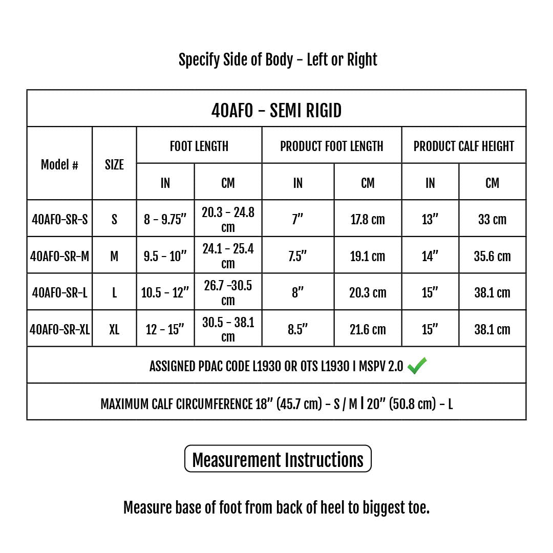 Sizing Chart