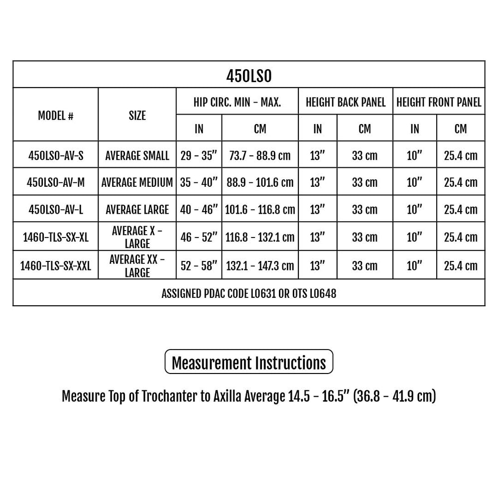 Sizing Chart