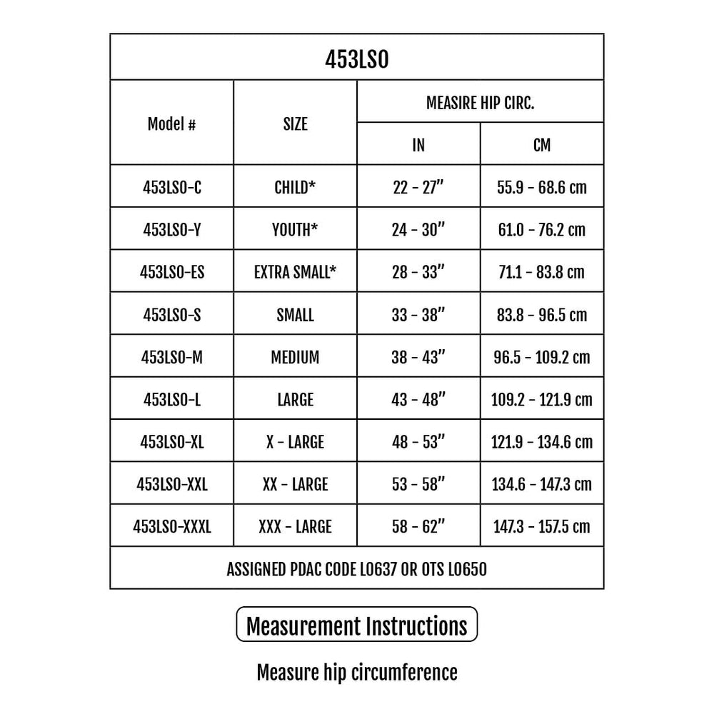 Sizing Chart