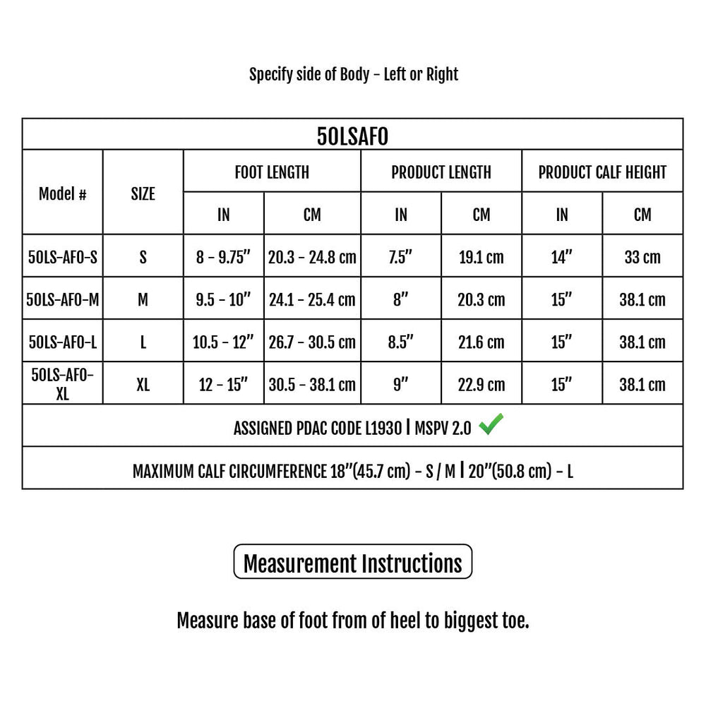 Sizing Chart