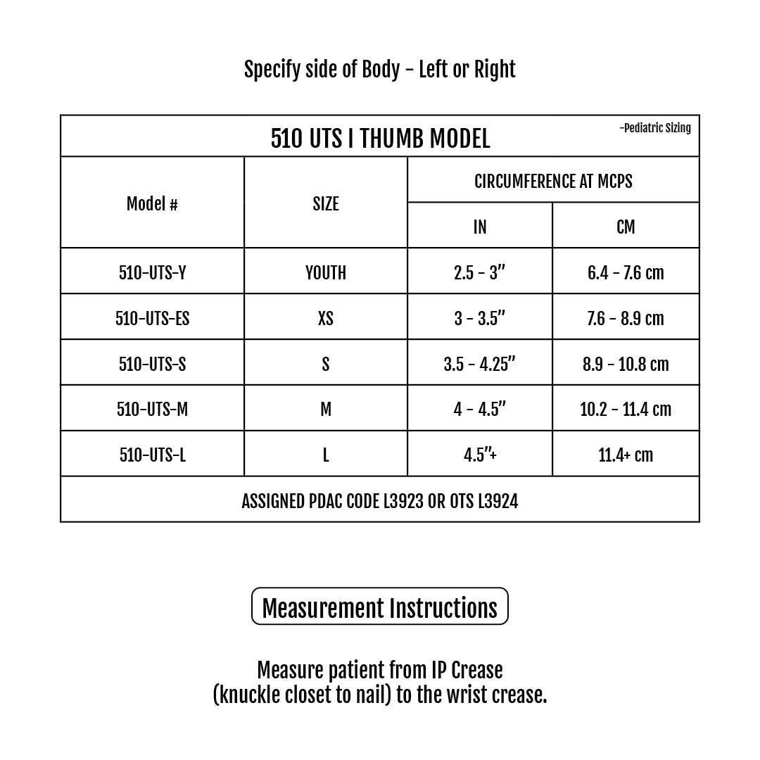 Sizing Chart