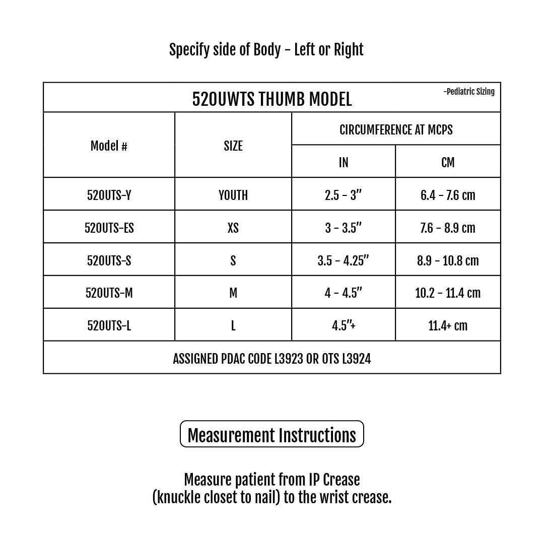 Sizing Chart