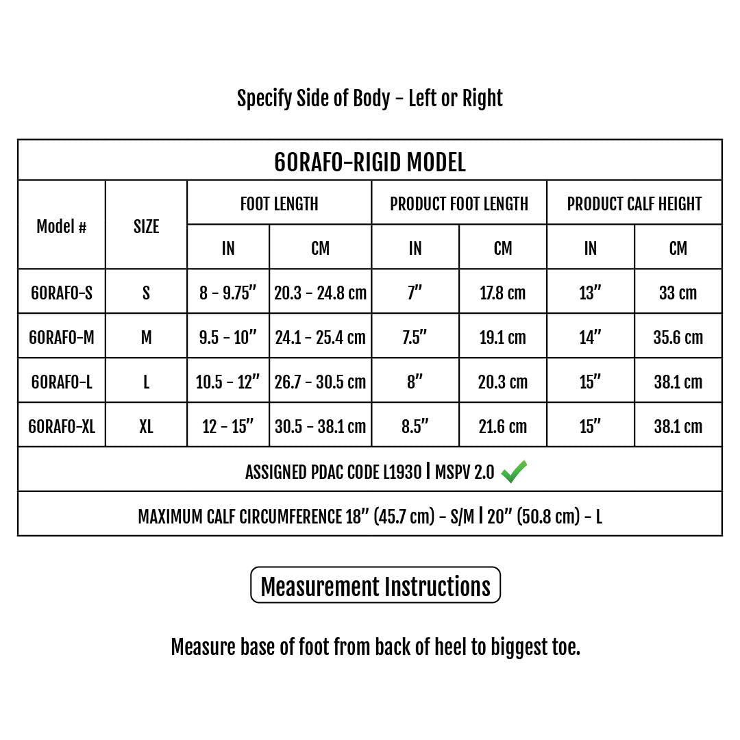 Sizing Chart