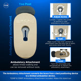 RCAI MPO 2000® ambulatory attachment in gray foam with beige plastic toe post and adjustable screw, made in the USA, b2b.