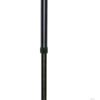 Black adjustable self-standing cane with ergonomic curved handle and rubber base tip, made in the USA, ideal for b2b.