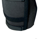 Dark gray Bariatric Knee Immobilizer with thick padded straps and hook-and-loop closures, made in the USA, RCai, best.