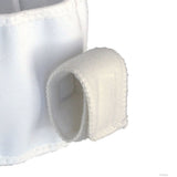 White padded infant shoulder immobilizer with soft fabric and secure Velcro strap, made in the USA, best orthopedic braces,.