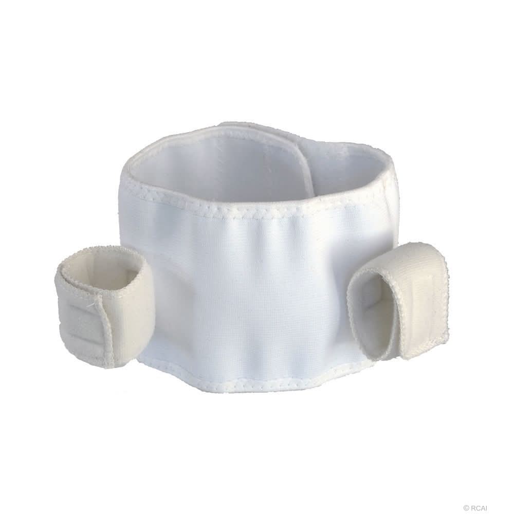 White padded infant shoulder immobilizer with adjustable hook-and-loop straps, made in the USA, RCAI, best orthopedic braces .